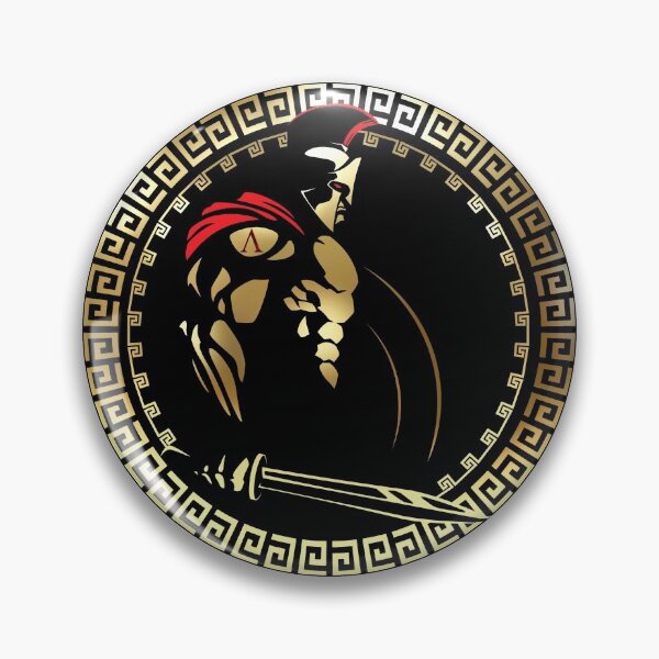 Item preview, Spartan Black Gold Red with Greek Keys designed and sold by Yiorgos Designs.