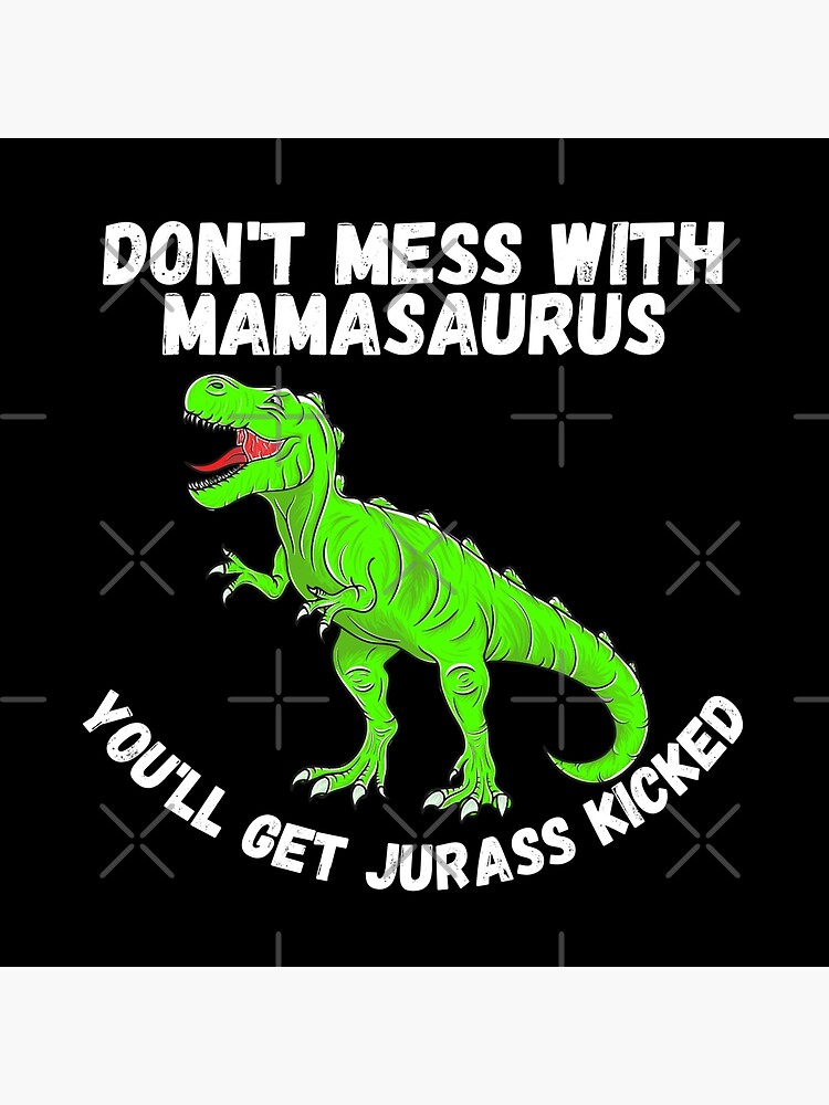 Disover Don't mess with mamasaurus Halloween trex Throw Pillow