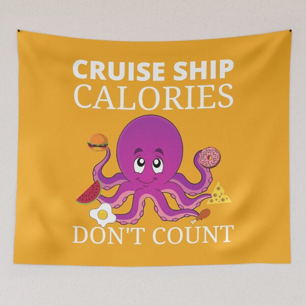 Item preview, Cruise holiday calories don't count designed and sold by PinkArtDesigns.