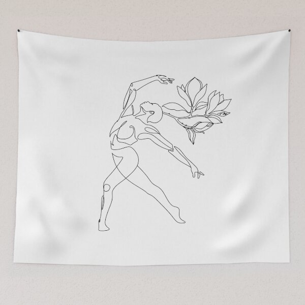 Item preview, Ballet Dancer. Minimalist line art illustration of a muscular man torso designed and sold by OneLinePrint.