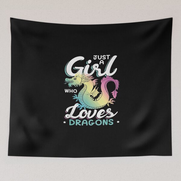 Item preview, Dragon Girl Just A Girl Who Loves Dragons Dragon Lovers designed and sold by NexiPrint.