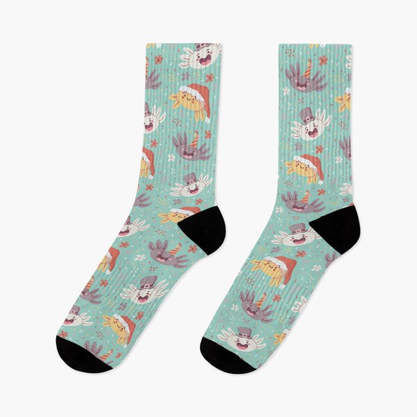 Item preview, Cute Axolotl Xmas Christmas Pattern Kawaii Animal designed and sold by Patterntastic.