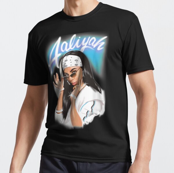 Aaliyah Airbrush Bandana Photo T-Shirt Aaliyah t shirt