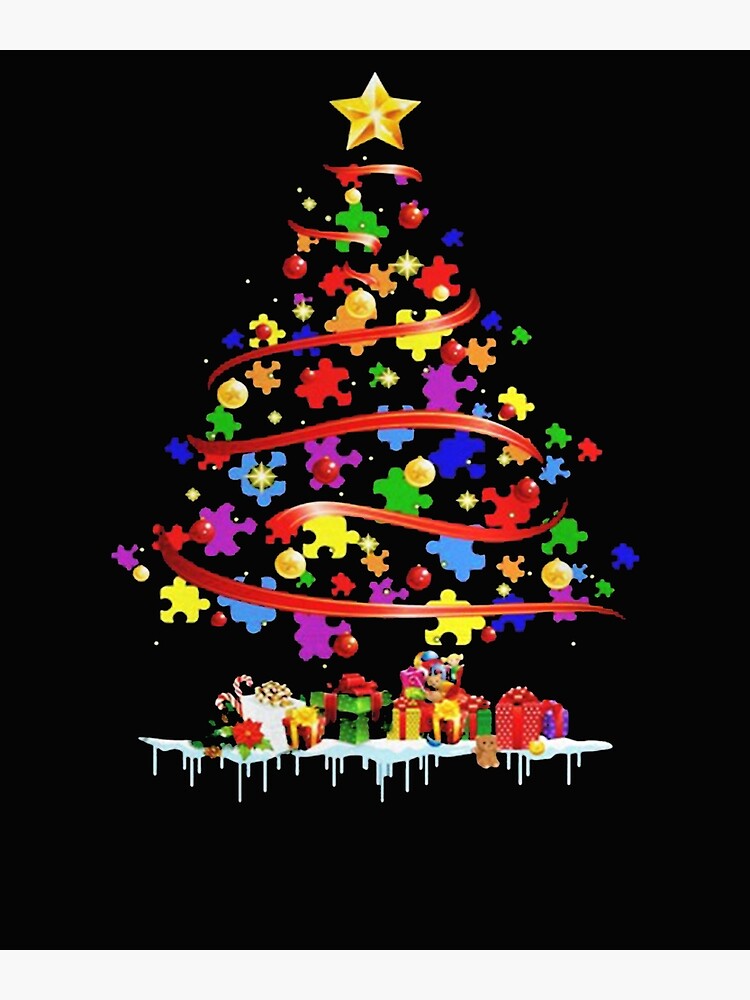 Póster «Camisa fea del árbol de Navidad del autismo» de CherylNolen