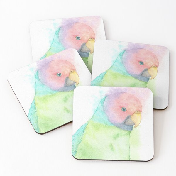 Item preview, Copy of Plum-headed parakeet watercolor portrait designed and sold by L'Atelier Oranjade.