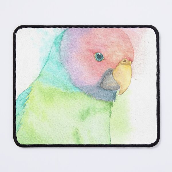 Item preview, Copy of Plum-headed parakeet watercolor portrait designed and sold by L'Atelier Oranjade.