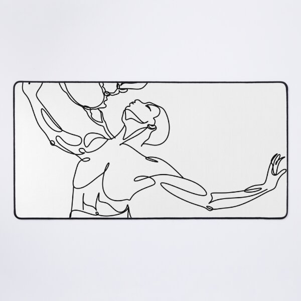 Item preview, minimalist line art illustration of a muscular man torso designed and sold by OneLinePrint.