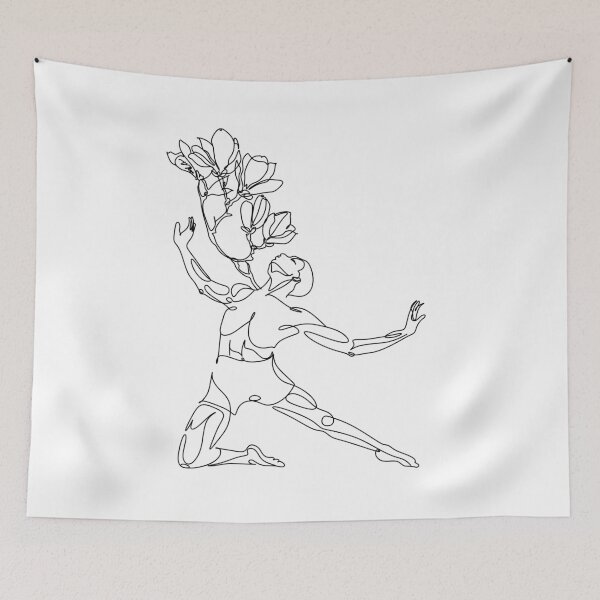Item preview, minimalist line art illustration of a muscular man torso designed and sold by OneLinePrint.