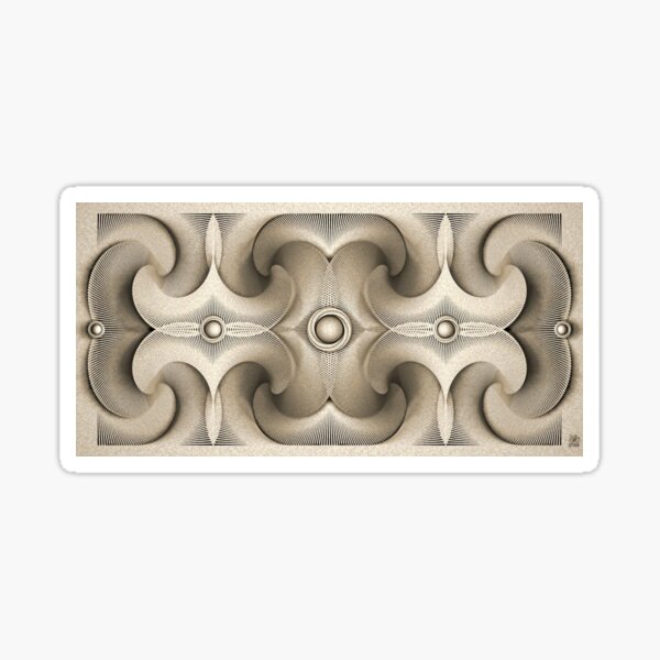 Inward Waves Sticker
