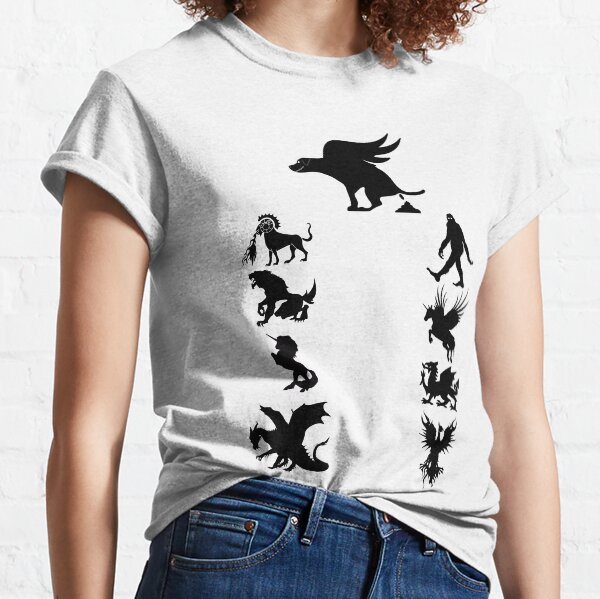 Flying Pooping Dog and Other Mythical Creatures Classic T-Shirt