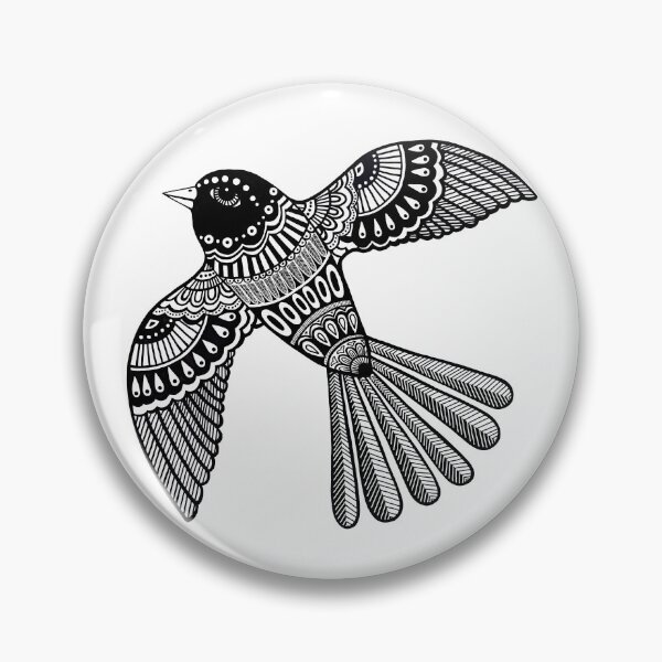 Item preview, Black and white bird designed and sold by Soozie Wray.