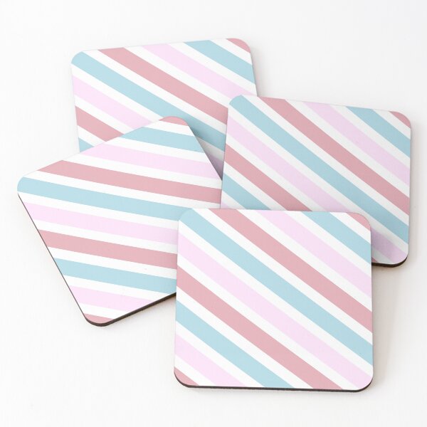 Item preview, Light Blue and Pink Diagonal Stripes designed and sold by Dreaming-Cocoon.