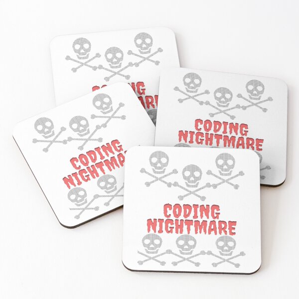 Item preview, Coding nightmare - skull and word art designed and sold by Kinkalow.