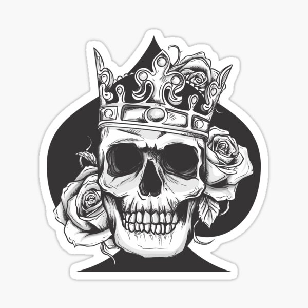 "King of spades skull skull" Sticker for Sale by Dilboswagginz92