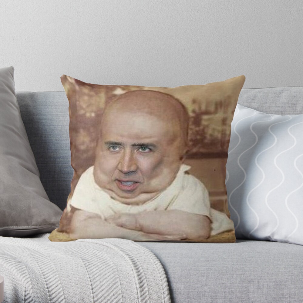 Nicolas Cage/Baby Throw Pillow