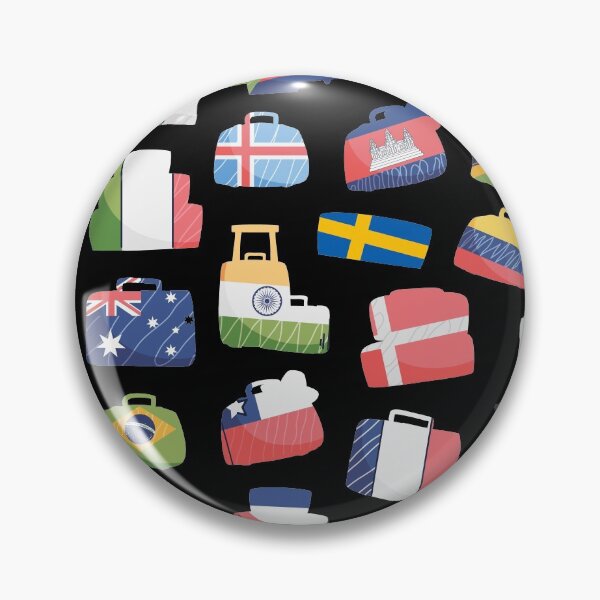 Item preview, Vacation Destination Luggage Flags Black designed and sold by ckylin.