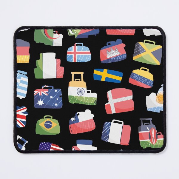 Item preview, Vacation Destination Luggage Flags Black designed and sold by ckylin.
