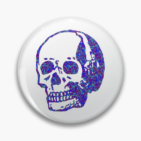 Artikelvorschau, Totenkopf in blau bunt entworfen und verkauft von LewisRichie.