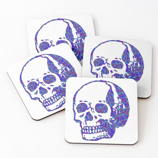Artikelvorschau, Totenkopf in blau bunt entworfen und verkauft von LewisRichie.