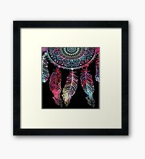 featured black mandala Framed Print