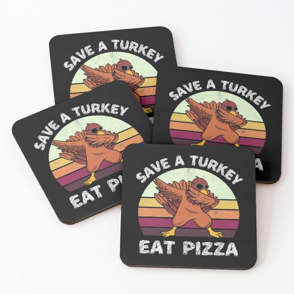 Item preview, Dabbing Turkey Eat Pizza Vegan Vegetarian Funny Thanksgiving designed and sold by TheStudioBee.