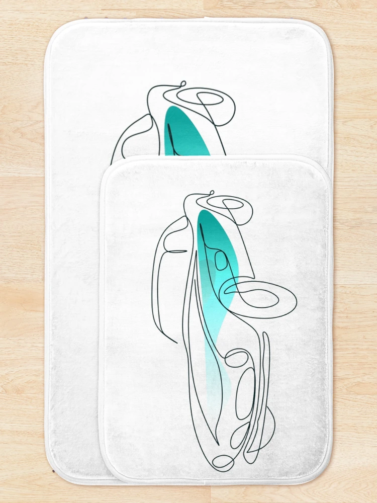 Thumbnail 5 of 6, Bath Mat, One Line Car designed and sold by OneLinePrint.