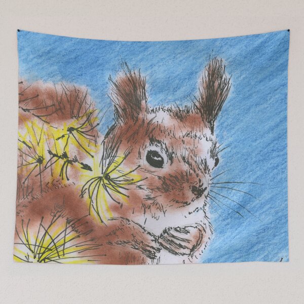 Item preview, Red Squirrel Sketch designed and sold by LymphomaLass.