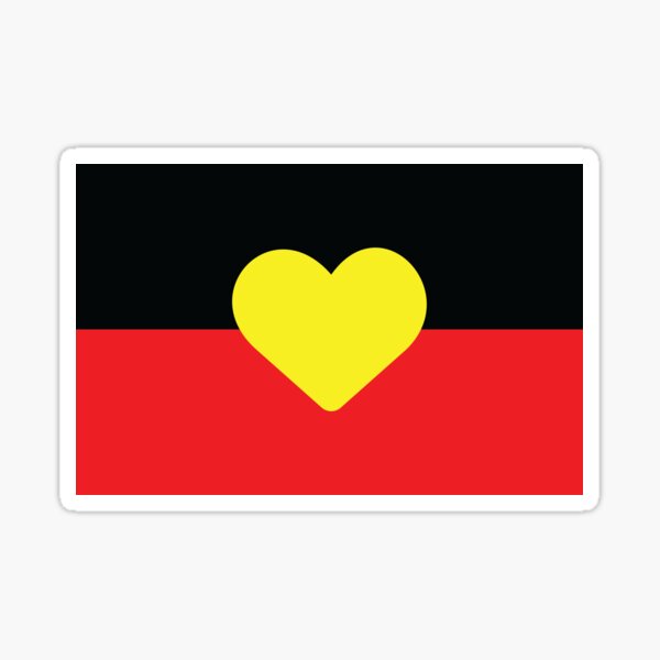 "aboriginal heart flag " Sticker for Sale by roshansingh12 Redbubble