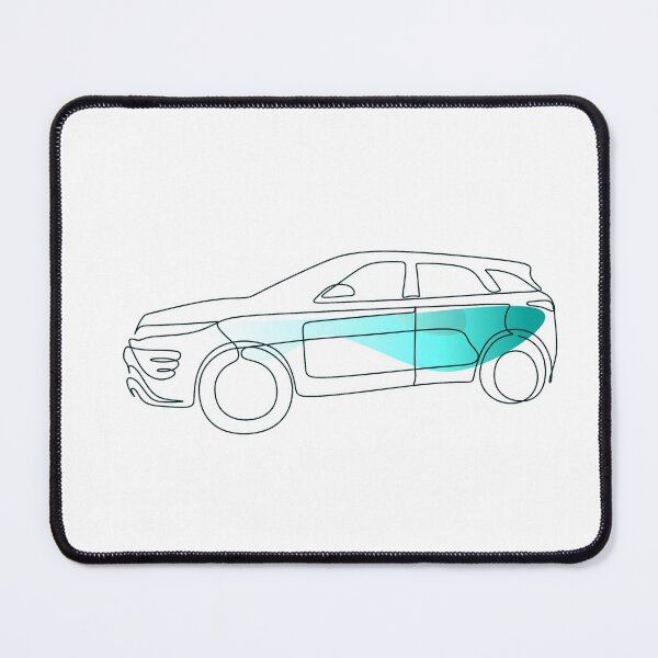 Item preview, continuous line drawing of rear view of sport car designed and sold by OneLinePrint.
