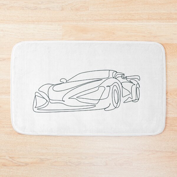 Item preview, continuous line drawing of rear view of sport car designed and sold by OneLinePrint.