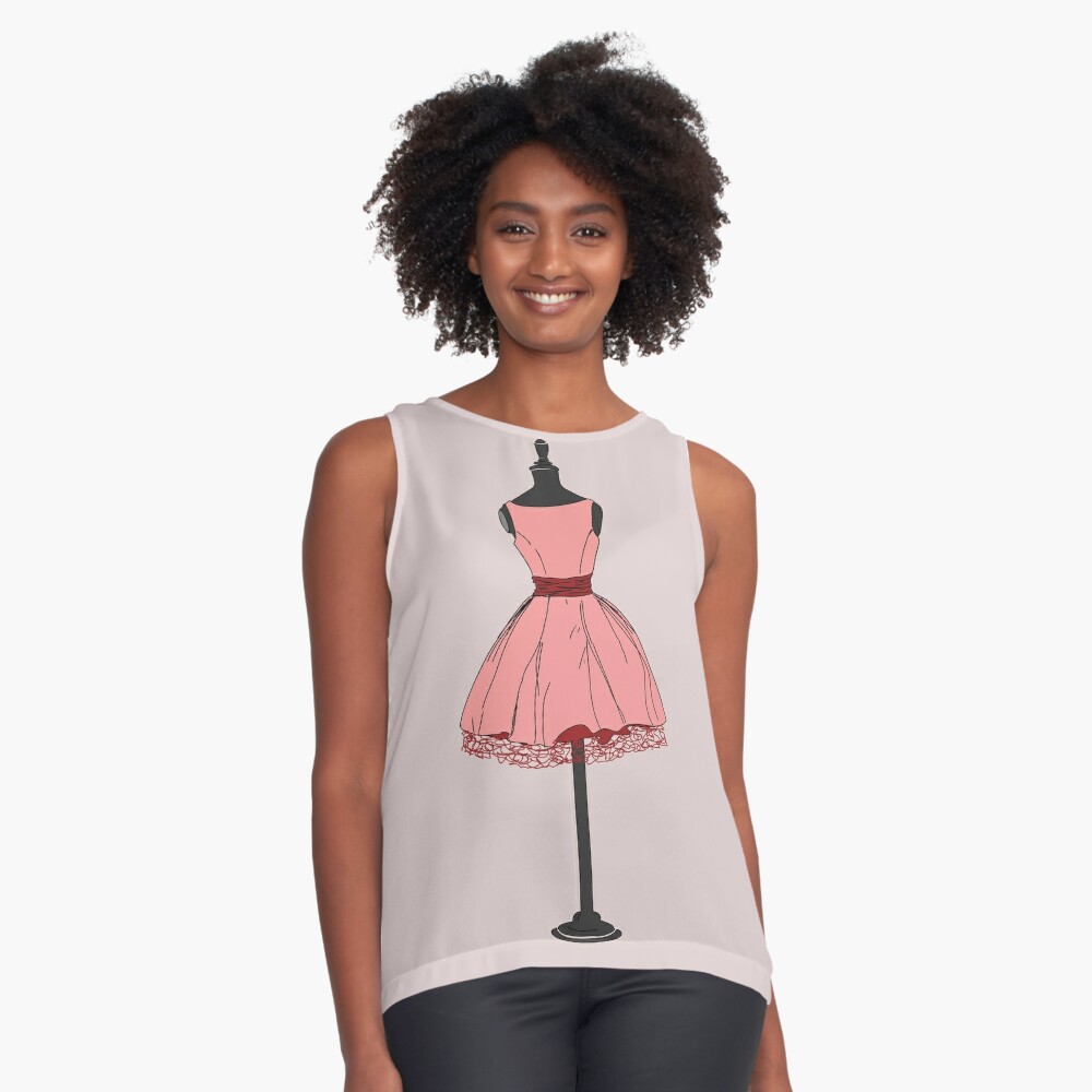 Pink dress mannequin Sticker for Sale by PeachyLitchi
