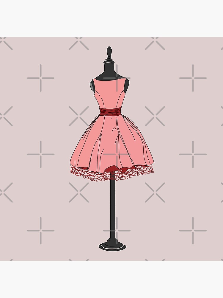 Red dress mannequin Sticker for Sale by PeachyLitchi