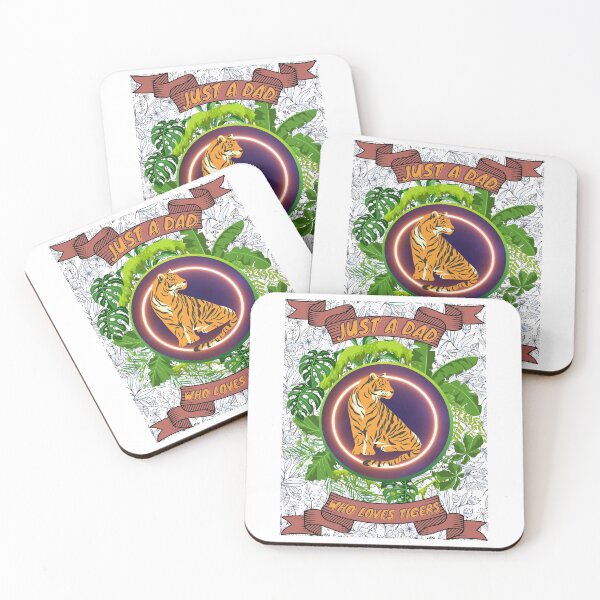 Item preview, Just a dad who loves tigers - Colorful compositions, art and animals, funny drawings designed and sold by AdvanceDesign.