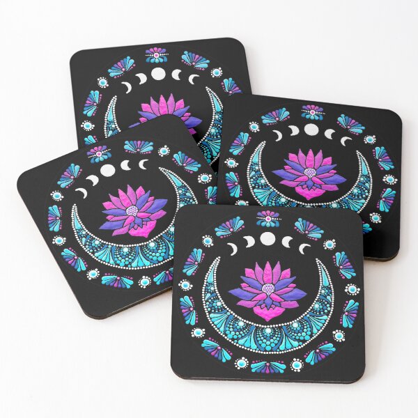 Item preview, Lotus Moon Mandala Dot Art designed and sold by FaerieRealm.