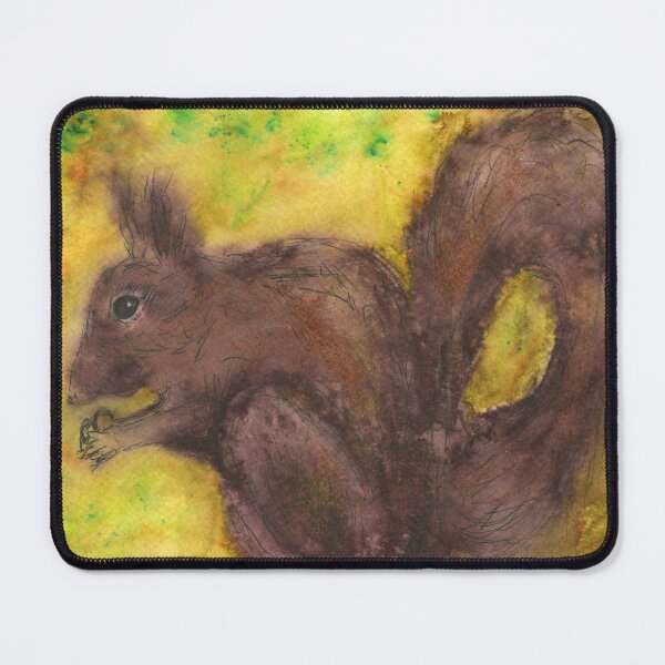 Item preview, Red Squirrel in pen and Brusho watercolour crystals designed and sold by LymphomaLass.