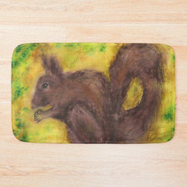 Item preview, Red Squirrel in pen and Brusho watercolour crystals designed and sold by LymphomaLass.