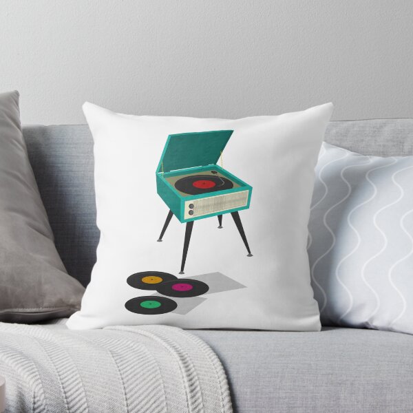 Record Player Throw Pillow