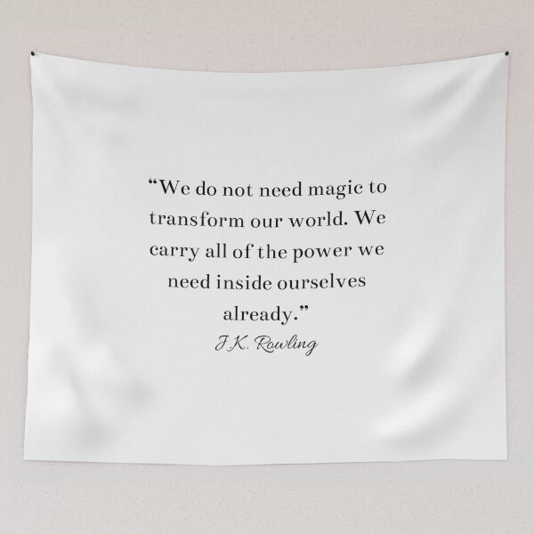 Item preview, Magic JK Rowling Author Writer Quote  designed and sold by HoeneShirts.