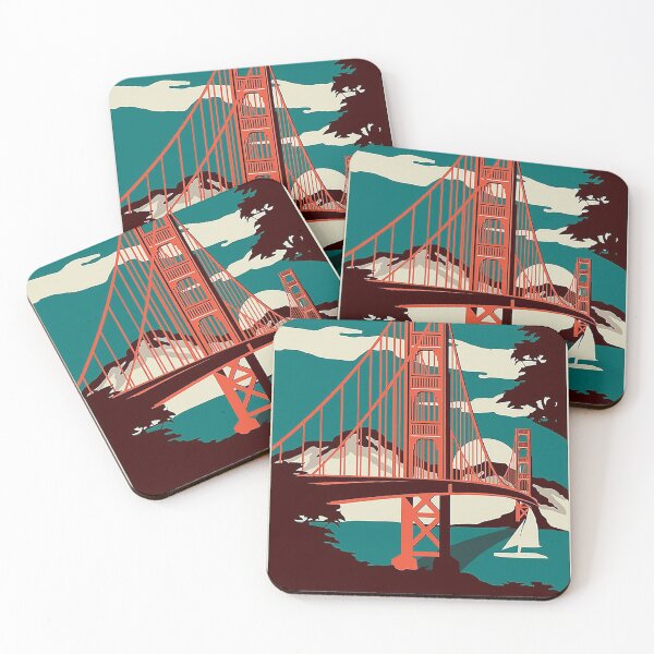 Item preview, San Francisco Vintage Travel Poster Golden Gate Bridge California - San Francisco Vintage Travel Art designed and sold by cutesy.