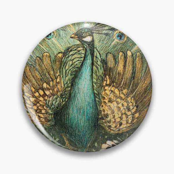 Artikelvorschau, Pfau mit Hühnern (1878-1910) von Theo van Hoytema. entworfen und verkauft von suewen.