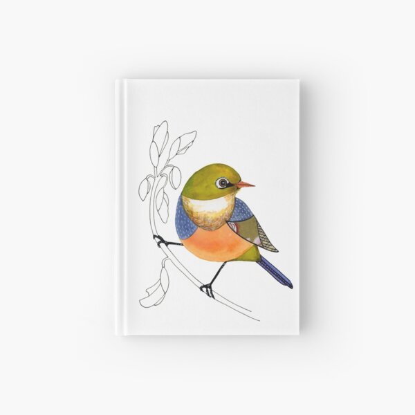 Silvereye bird Hardcover Journal