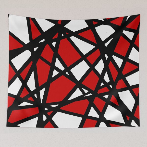 Item preview, Black Lines Red Accent And White Background Abstract designed and sold by taiche.