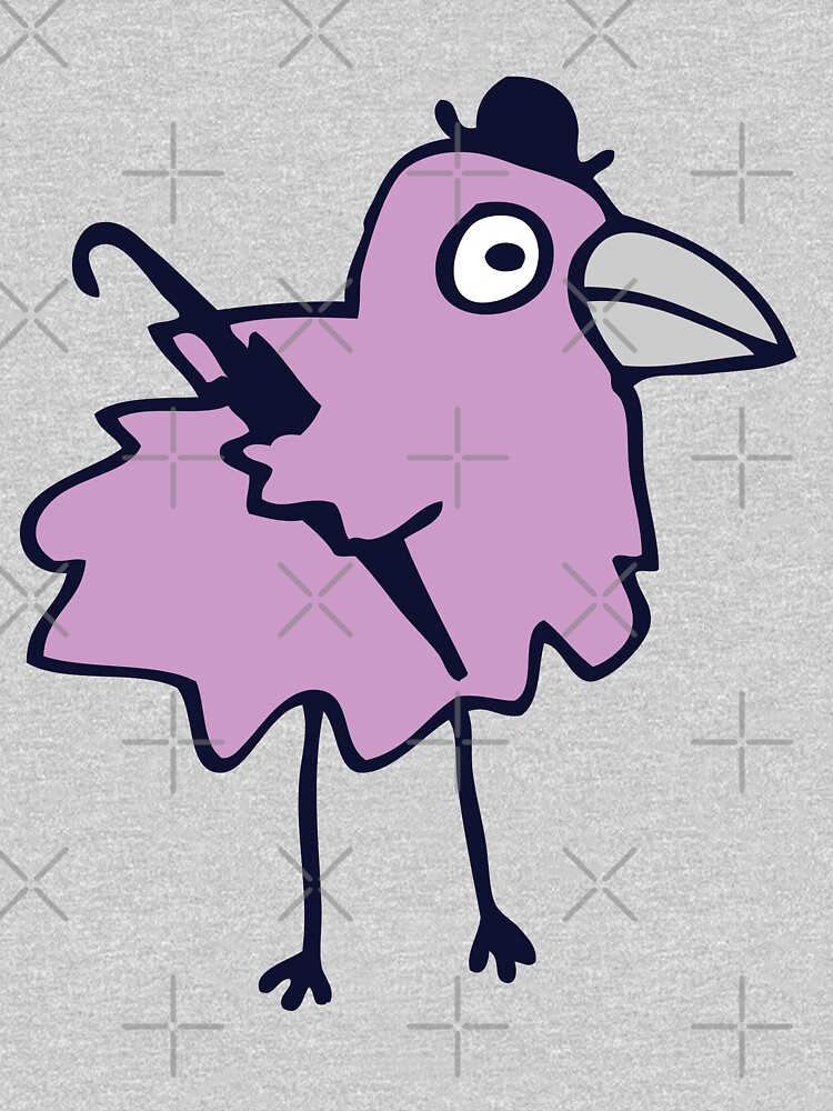 Business Bird - Lilac on Mint green - cute bird pattern by Cecca Designs by Cecca-Designs