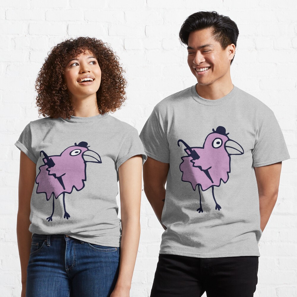 Business Bird - Lilac on Mint green - cute bird pattern by Cecca Designs Classic T-Shirt