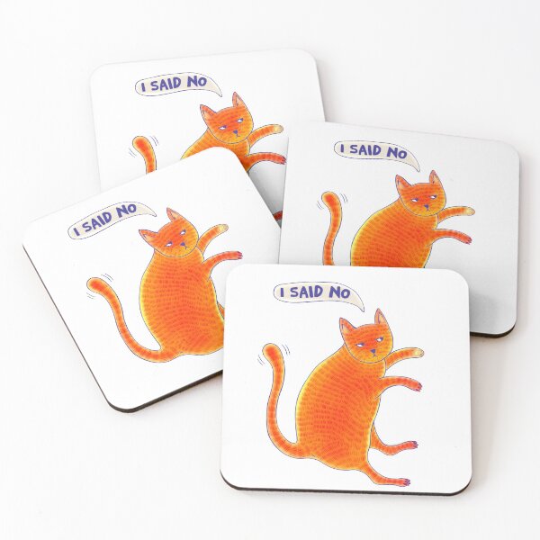 Item preview, ‘I said no’ sign. Rad cat. designed and sold by Violonchella.