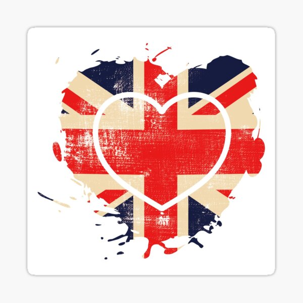 Heart UK Flag Sticker