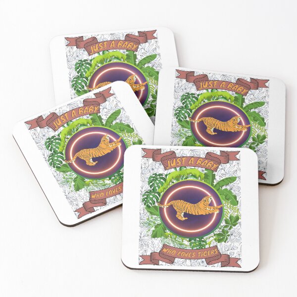 Item preview, Just a baby who loves tigers - Colorful compositions, art and animals, funny drawings designed and sold by AdvanceDesign.