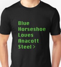 Blue Horseshoe Loves Anacott Steel Unisex T-Shirt