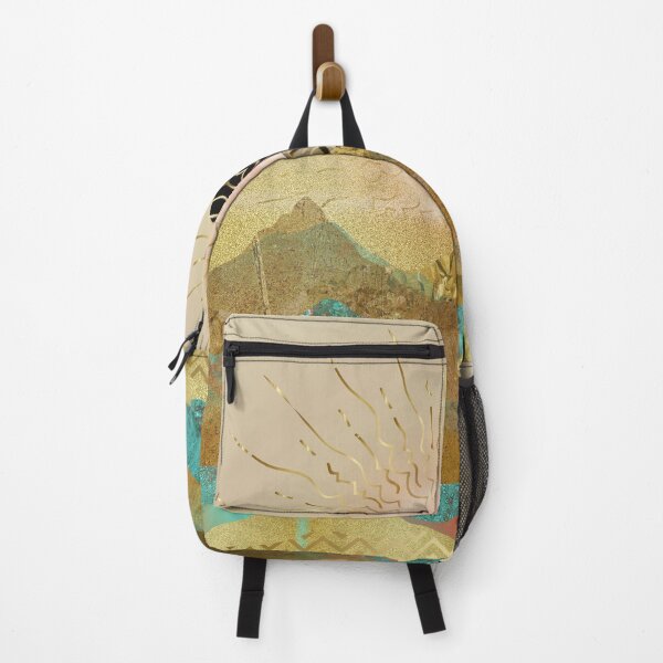 Item preview, Gold Aqua Metallic Mountain Vista Landscape designed and sold by IZiets.