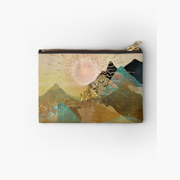 Item preview, Gold Aqua Metallic Mountain Vista Landscape designed and sold by IZiets.